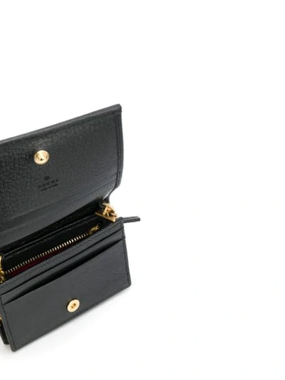 Shop Gucci Chain Hardcase Wallet In Black