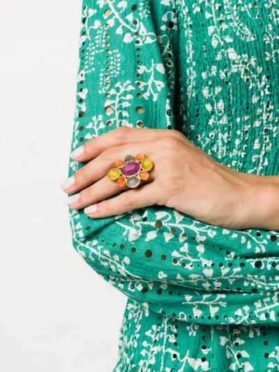 Shop Goossens Cocktail Cabochons Ring In Gold