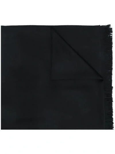 Shop Gucci Logo Star Print Scarf In Black