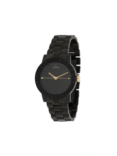 Shop Vivienne Westwood Warwick 35mm Watch In Black