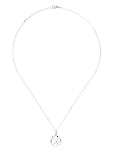 Shop Annoushka 14kt White Gold Diamond Initial X Necklace In 18ct White Gold