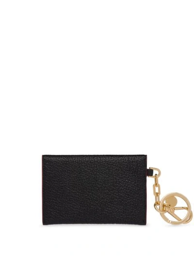 Shop Miu Miu Madras Love Mini Envelope Keyring In Black