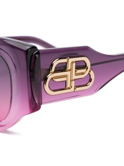 Shop Balenciaga Paris Cat-eye Sunglasses In Purple