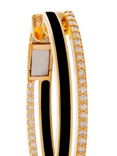 Shop Alessa 18kt Yellow Gold Diamond Spectrum Hoop Earrings