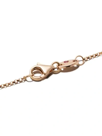 Shop Roberto Coin 18kt Rose Gold Princess Flower Diamond Pendant Necklace In Rg