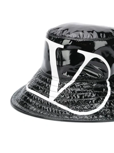 Shop Valentino Vlogo Bucket Hat In Black