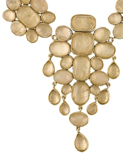 Shop Goossens Cocktail Cabochons Necklace In Gold