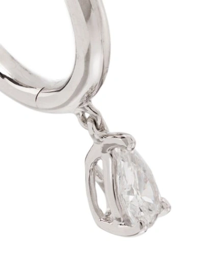 Anita Ko 18k White Gold Pear Diamond Hoop Earring In White Gold