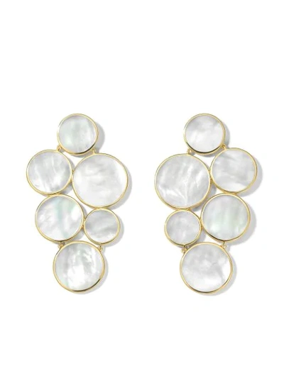 Shop Ippolita 18kt Yellow Gold Polished Rock Candy 6-stone Circle Cluster Mother-of-pearl Earrings