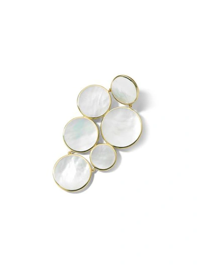 Shop Ippolita 18kt Yellow Gold Polished Rock Candy 6-stone Circle Cluster Mother-of-pearl Earrings