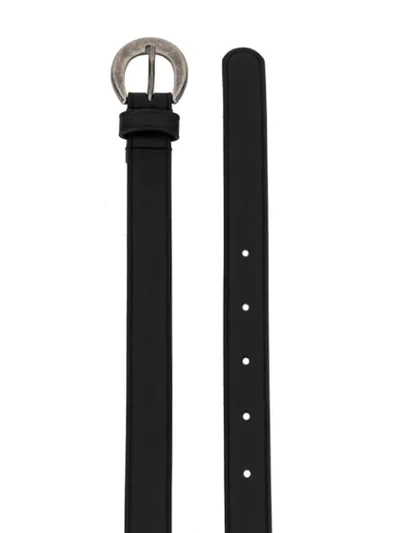 Shop Saint Laurent Buckle Belt In Black