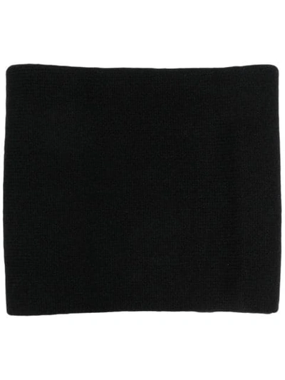 Shop Totême Chunky Knit Snood Scarf In Black