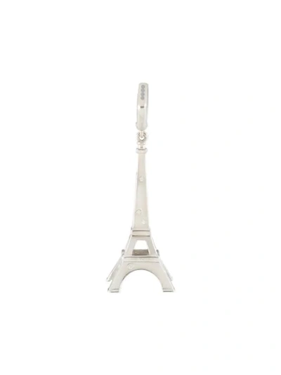 Pre-owned Louis Vuitton  Tour Eiffel Charm In Silver