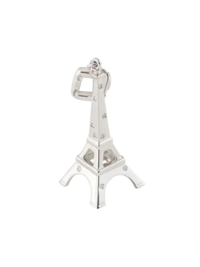 Pre-owned Louis Vuitton  Tour Eiffel Charm In Silver