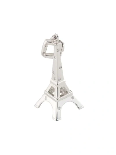 Pre-owned Louis Vuitton Tour Eiffel 吊坠 In Silver