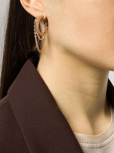 Shop Wouters & Hendrix Reves De Reves Chain Hoop Earrings In Metallic