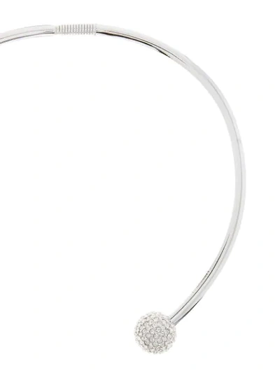 Shop Oscar De La Renta Open Circular-detail Necklace In Silver