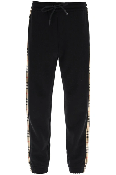 Shop Burberry Checkford Sweatpants In Black