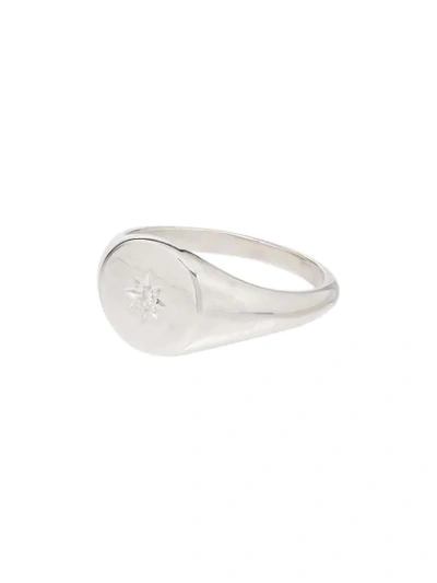 Shop Sasha Samuel Maia Signet Ring In 107 - Metallic: