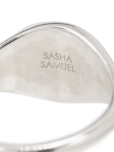 Shop Sasha Samuel Maia Signet Ring In 107 - Metallic: