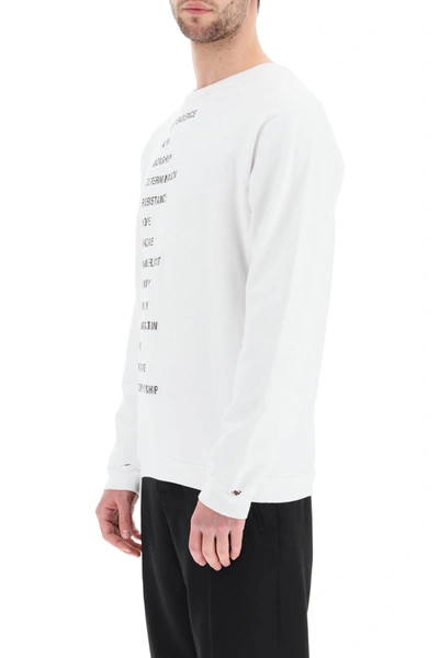 Shop Raf Simons Wording Patches Archive Redux Sweatshirt In White