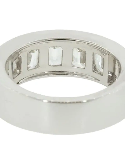 Shop Saboo Fine Jewels 18kt White Gold Cushion Cut Diamond Ring In Whtgold