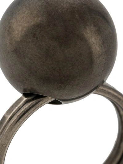 Shop Ann Demeulemeester Ball Bearing Ring In Brown
