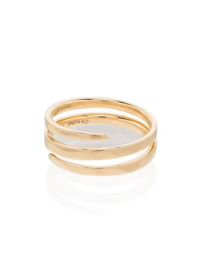 Shop Anita Ko 18kt Yellow Gold Coil Ring