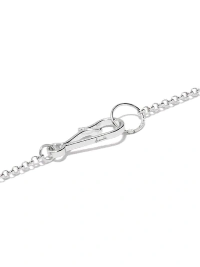 Shop Annoushka 14kt White Gold Diamond Initial W Necklace In 18ct White Gold