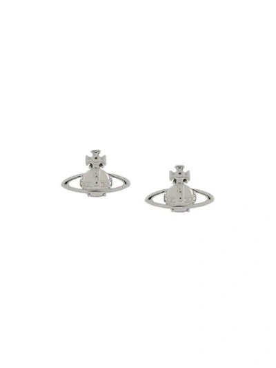 Shop Vivienne Westwood Suzie Stud Earrings In Silver