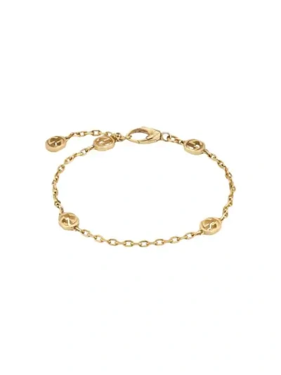 Shop Gucci 18kt Yellow Gold Gg Bracelet