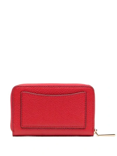 Shop Michael Michael Kors Compact Wallet In Red