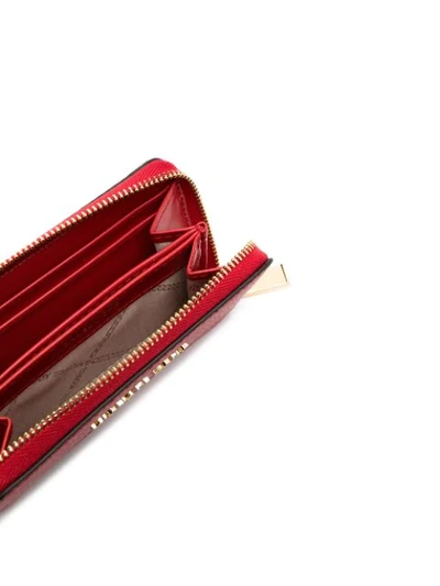 Shop Michael Michael Kors Compact Wallet In Red