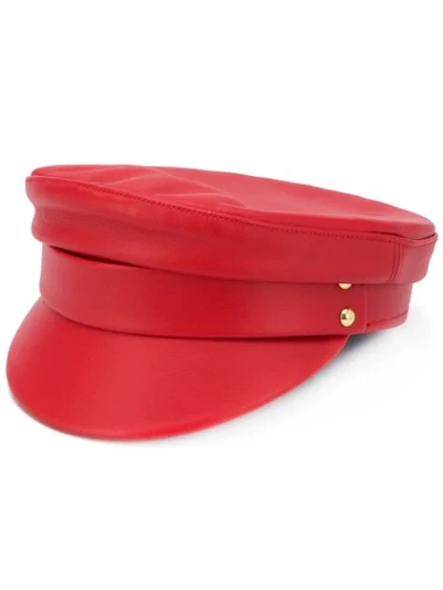Shop Manokhi Baker Boy Hat In Red