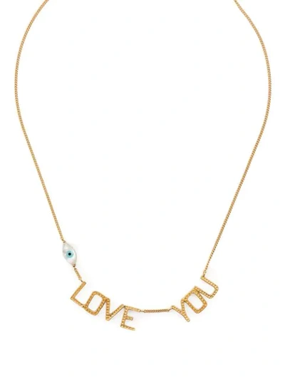 Shop Wouters & Hendrix Love You Necklace In Gold