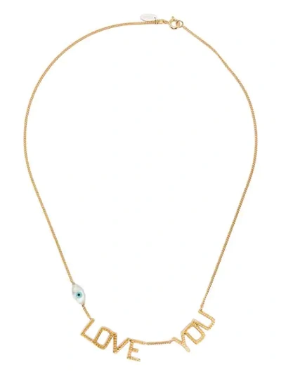 Shop Wouters & Hendrix Love You Necklace In Gold