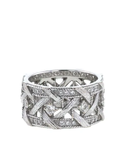 Pre-owned Dior 2010s  White Gold  My  Diamond Ring In Silver