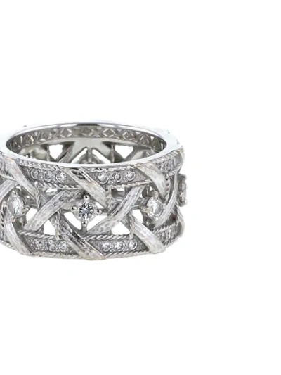 Pre-owned Dior 2010s  White Gold  My  Diamond Ring In Silver