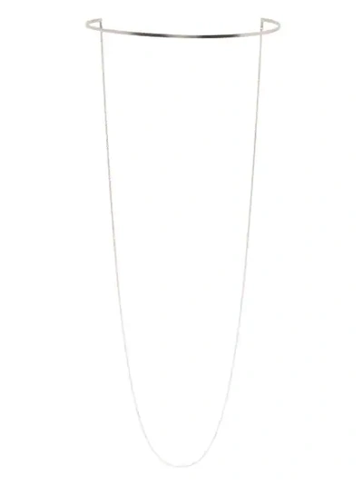 Shop Hsu Jewellery Polished Choker Necklace In Silver