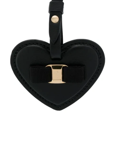 Shop Ferragamo Vara Bow Keyholder In Black