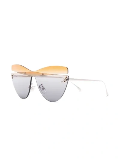 Shop Fendi Cut-out Cat Eye Sunglasses In Black