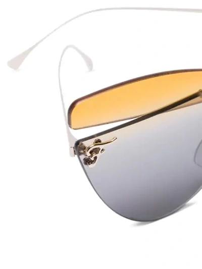 Shop Fendi Cut-out Cat Eye Sunglasses In Black
