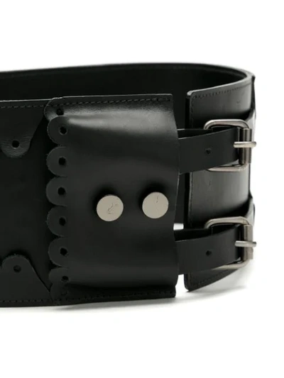 Shop Andrea Bogosian Rockstar Dual-buckle Belt In Black
