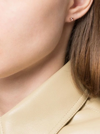 Shop Natalie Marie 9kt Yellow Gold Zirconia Tiny Rose Cut Stud Earrings