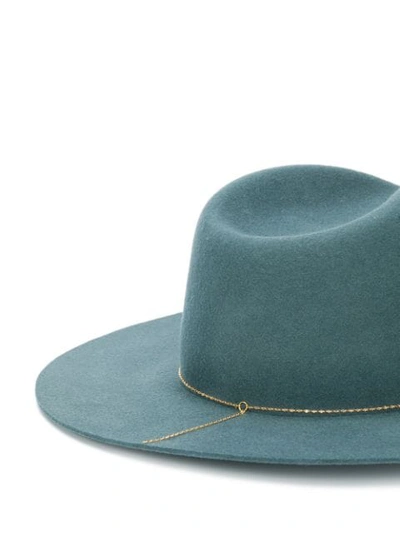 Shop Van Palma Basile Chain Detail Hat In Green