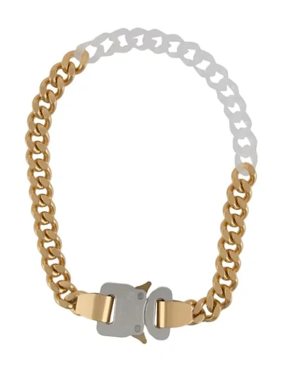 Shop Alyx Contrast Chain-link Necklace In Gold