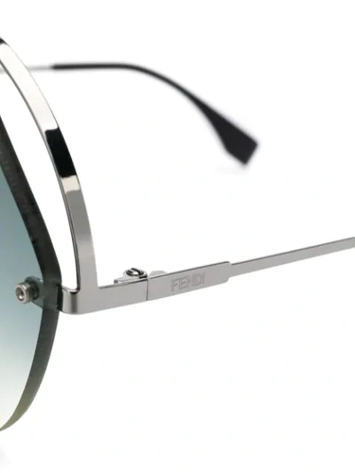 Shop Fendi Ff 0326 S Sunglasses In Silver