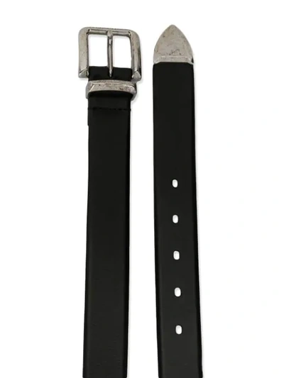 Shop Just Cavalli Engraved-logo Buckle Belt In Black