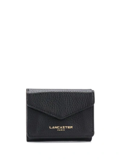 Shop Lancaster Compact Logo Wallet In Black