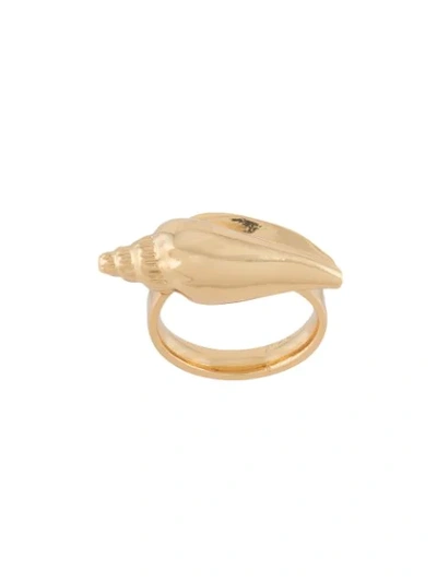 Shop Tohum Colubra Shell Ring In Gold